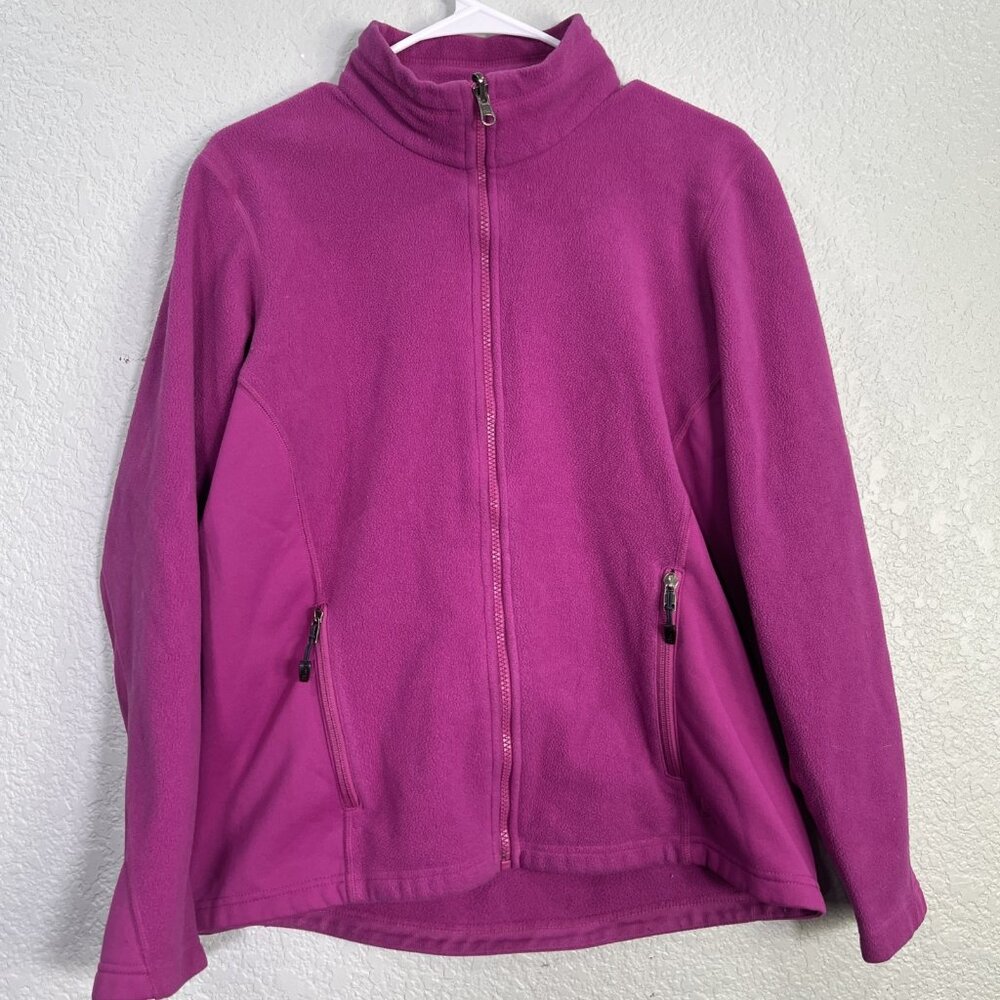 Nike ACG Therma Fit Fleece Jacket‎ Womens Sz M Pink Mock Pockets Hiking Camping